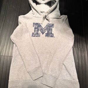 Gray Hoodie with Blue M Logo
